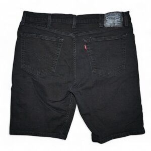 Levi's 505 Men’s Size 38 Jean Shorts Stretch Denim Jorts Solid Black EUC